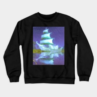 ghost pirate ship Crewneck Sweatshirt